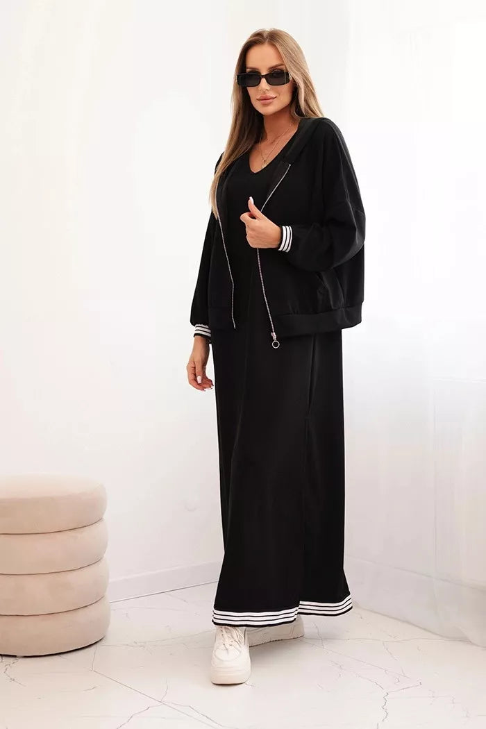 Women's black casual set Donan