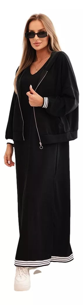 Women's black casual set Donan