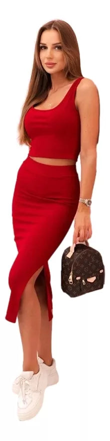 Women's red Alvik set.