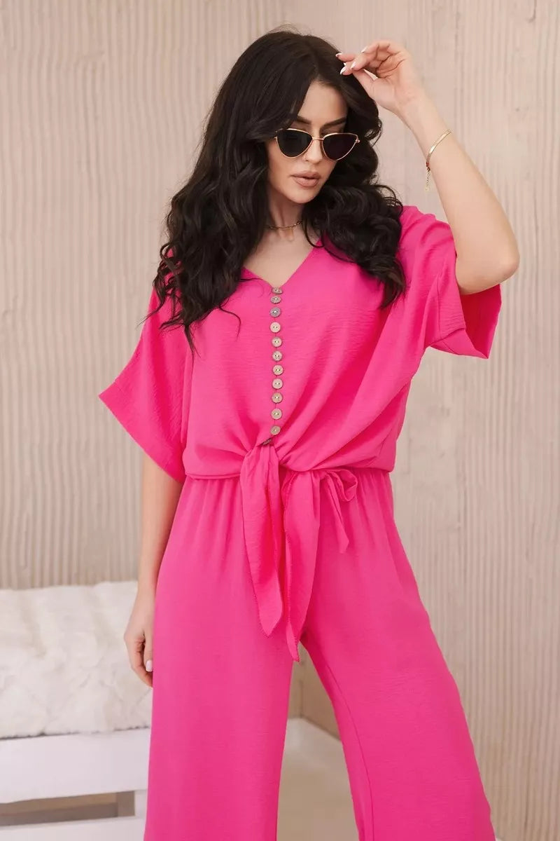 Women's pink Folk set