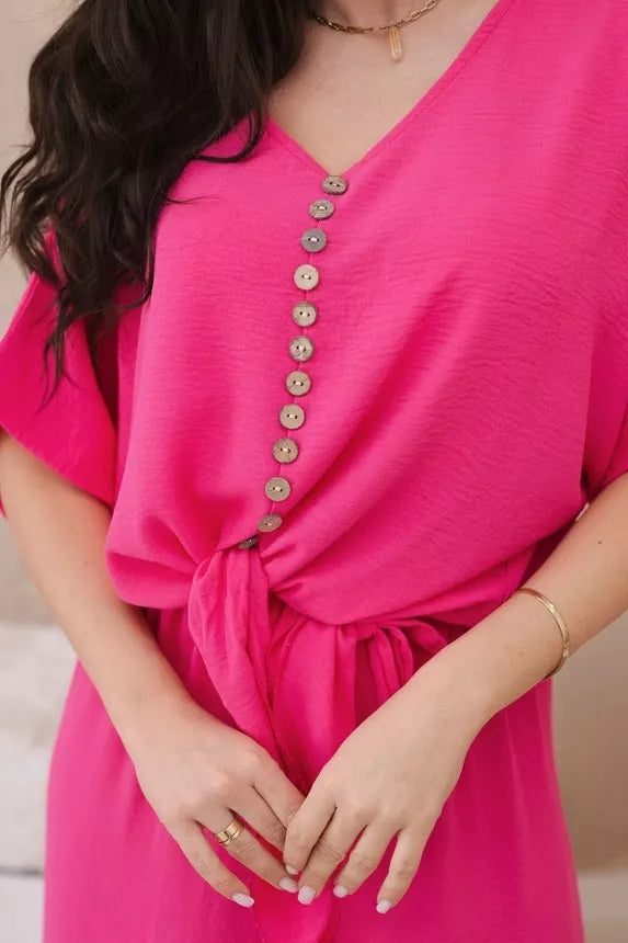 Women's pink Folk set