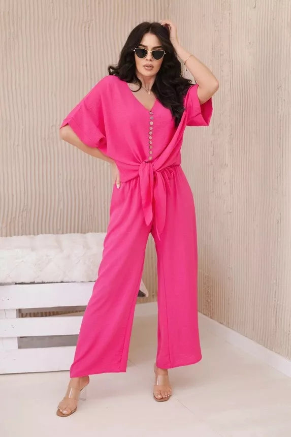 Women's pink Folk set