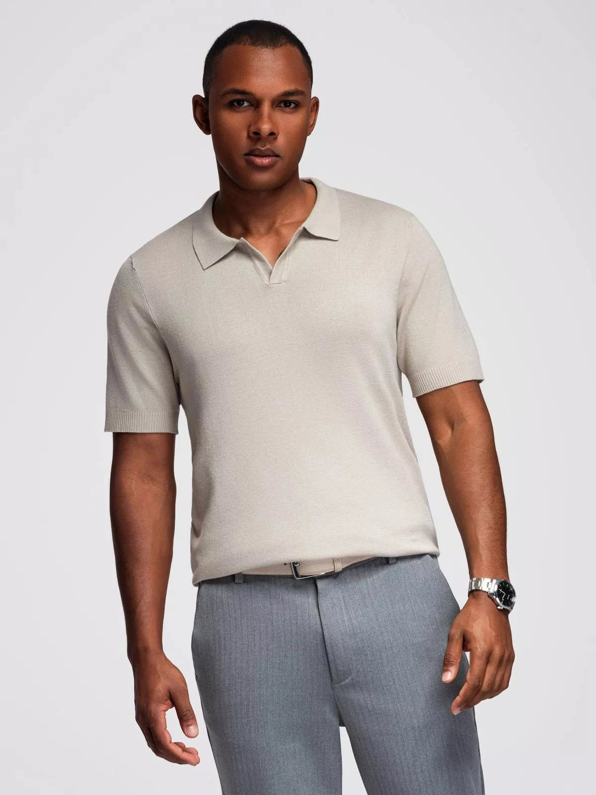 Men's grey polo shirt Mark