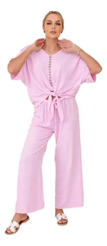 Women's light pink Folk set.