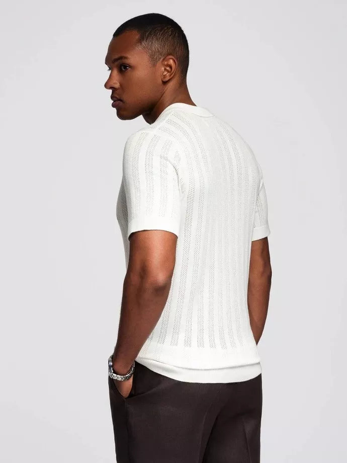 Men's white polo shirt Elegant