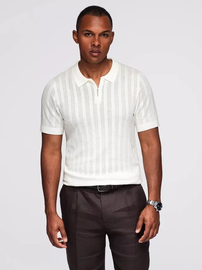 Men's white polo shirt Elegant