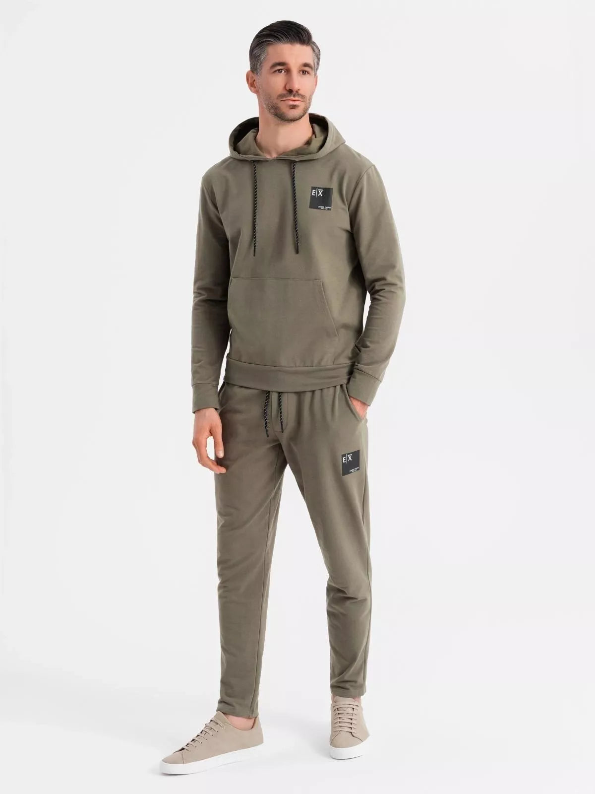 Men's khaki-colored casual set Denat