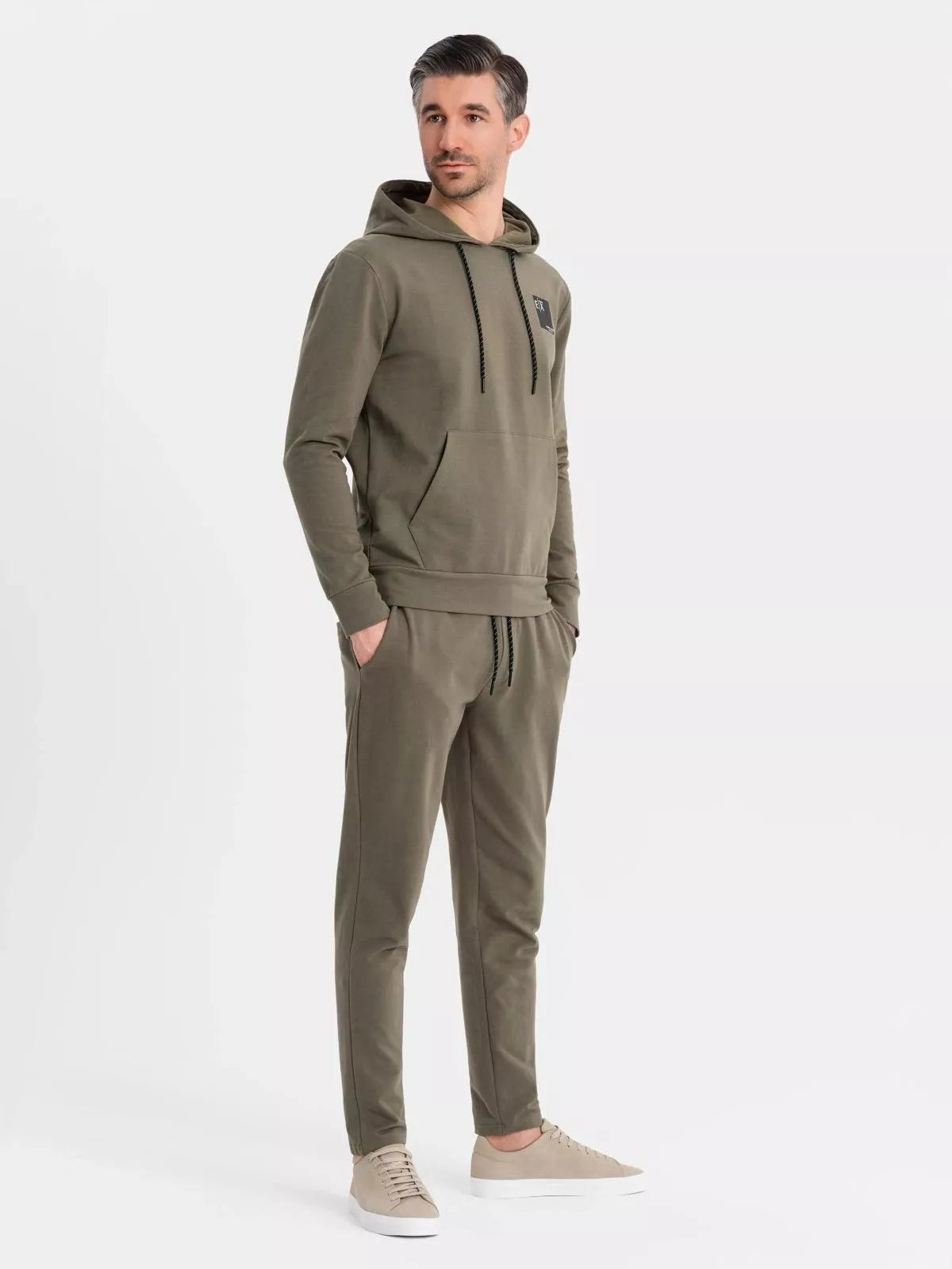 Men's khaki-colored casual set Denat