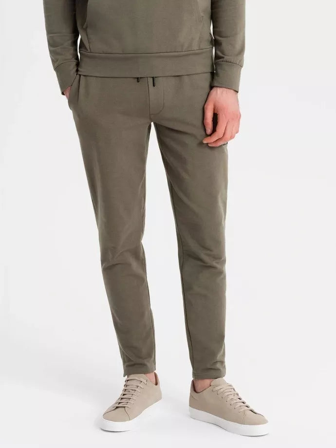 Men's khaki-colored casual set Denat