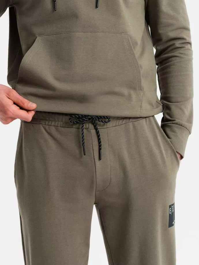 Men's khaki-colored casual set Denat