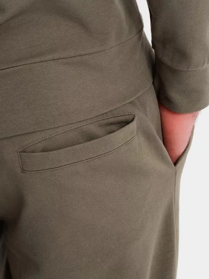 Men's khaki-colored casual set Denat