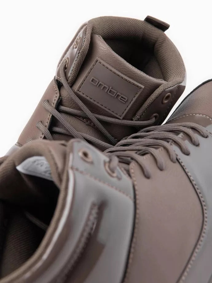 Men's dark brown casual shoes Guar