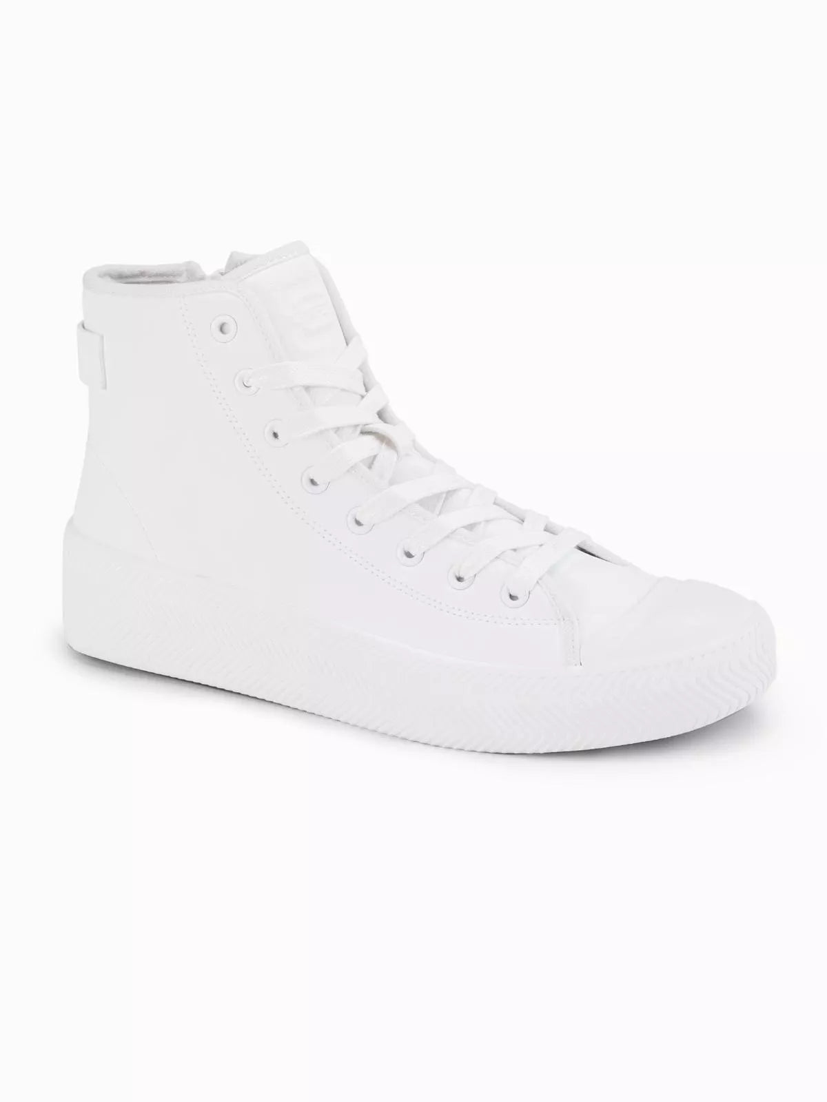 Men's white casual shoes with zipper Brener 