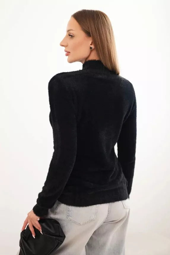 Women's black alpaca sweater Lindi
