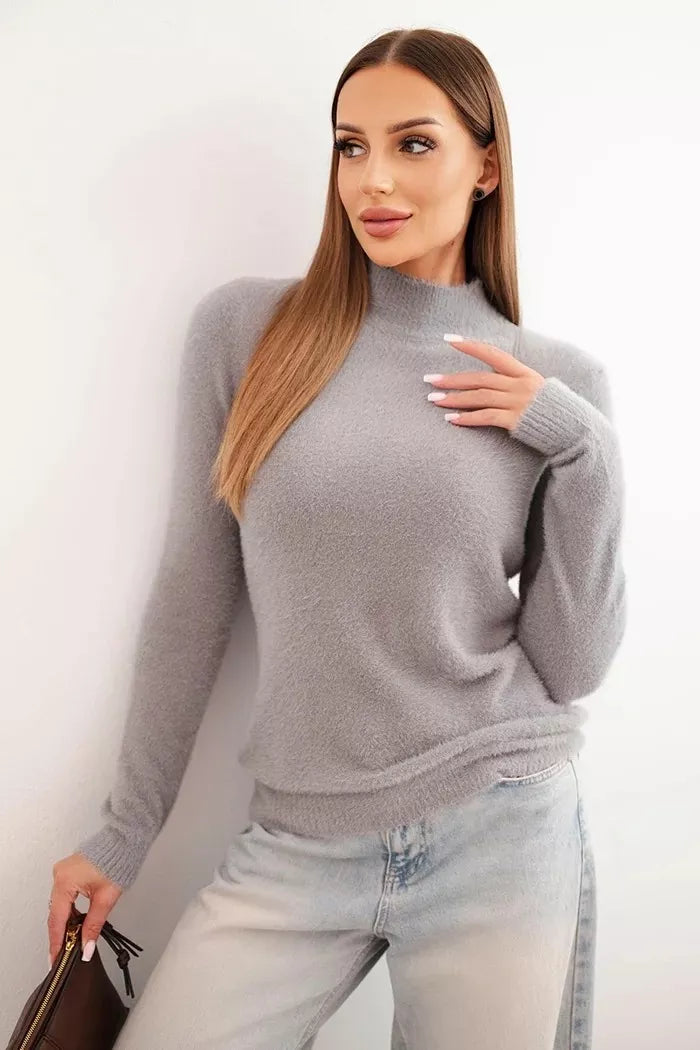 Women's gray alpaca sweater Lindi