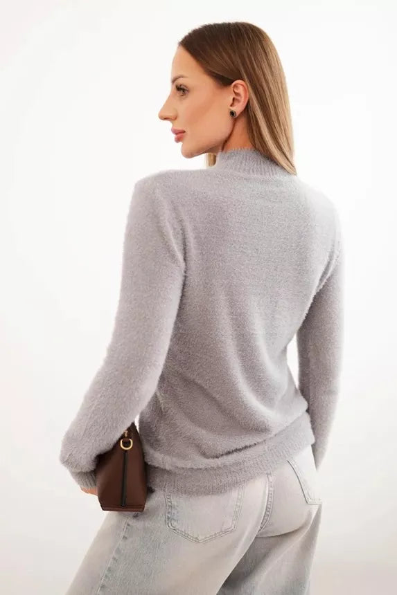 Women's gray alpaca sweater Lindi