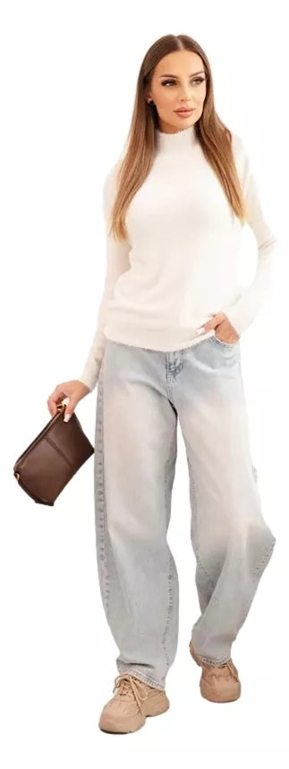 Women's brown alpaca sweater Lindi 