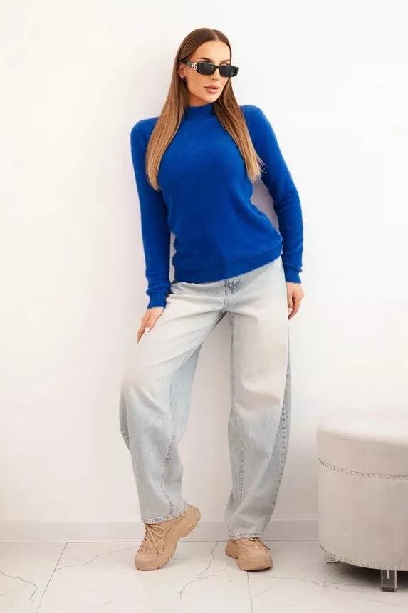 Women's blue alpaca sweater Lindi 