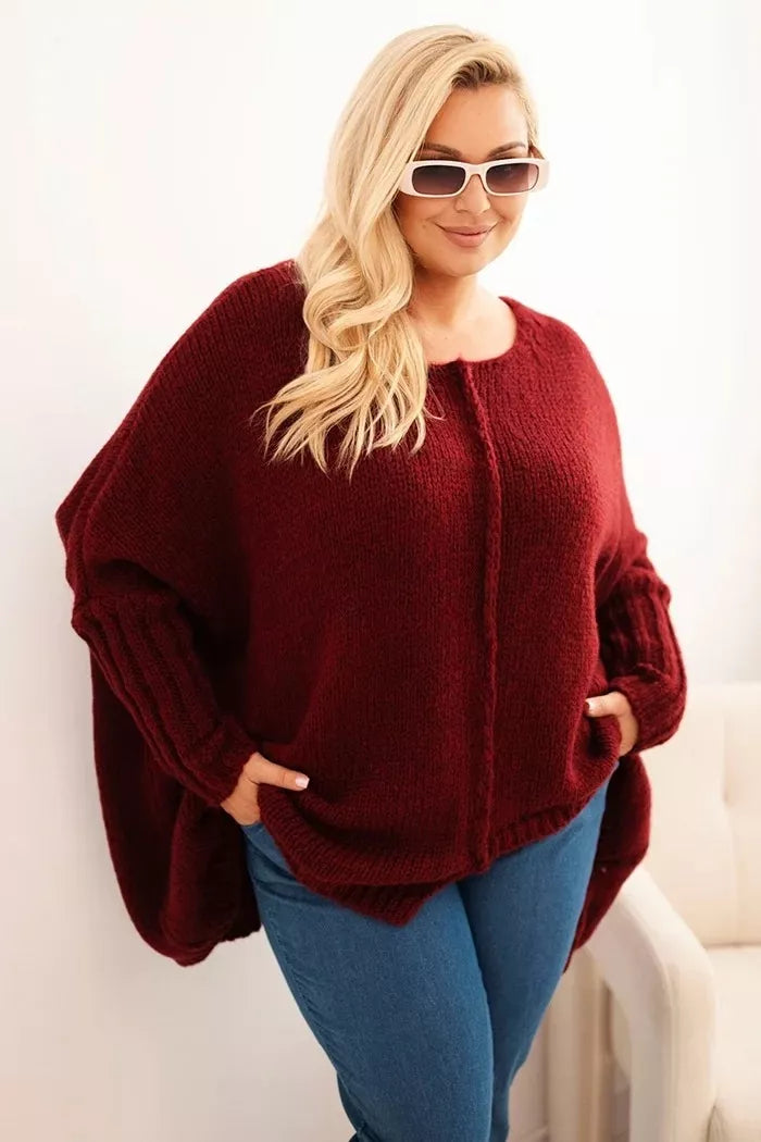 Women's burgundy sweater Lori