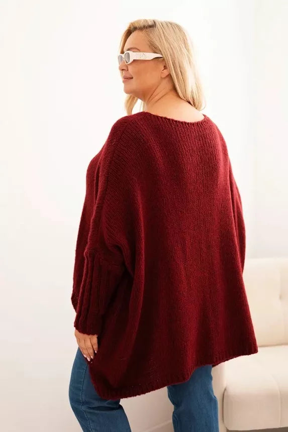 Women's burgundy sweater Lori