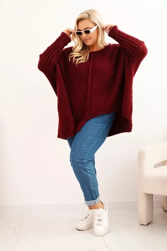 Women's burgundy sweater Lori