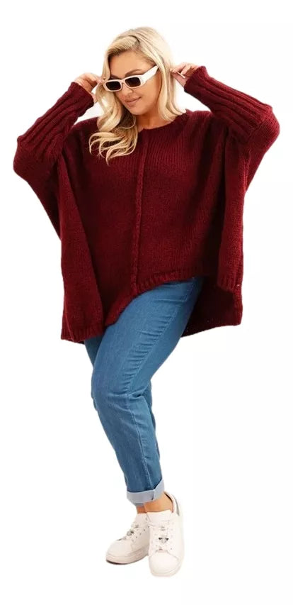 Women's burgundy sweater Lori