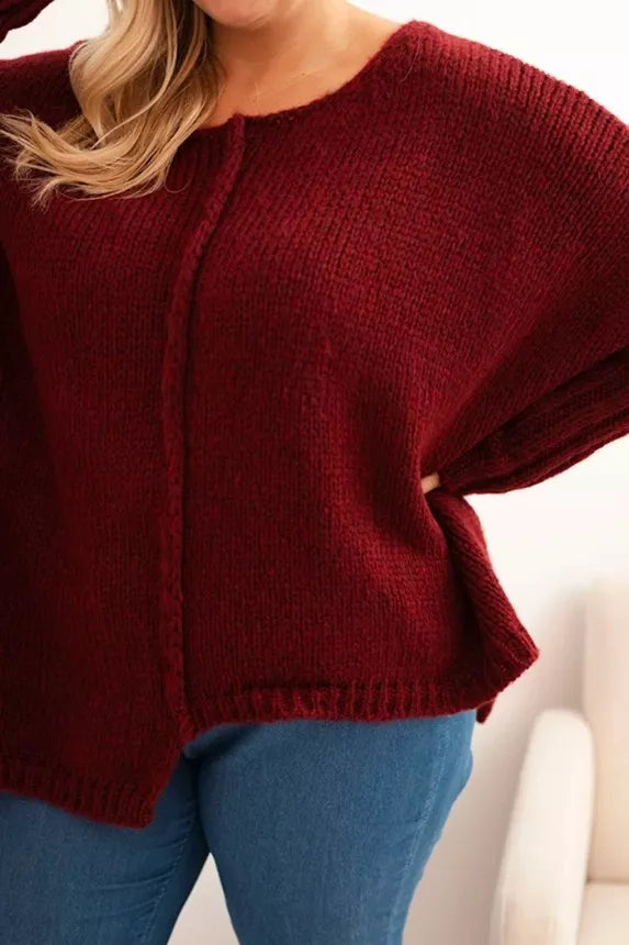 Women's burgundy sweater Lori