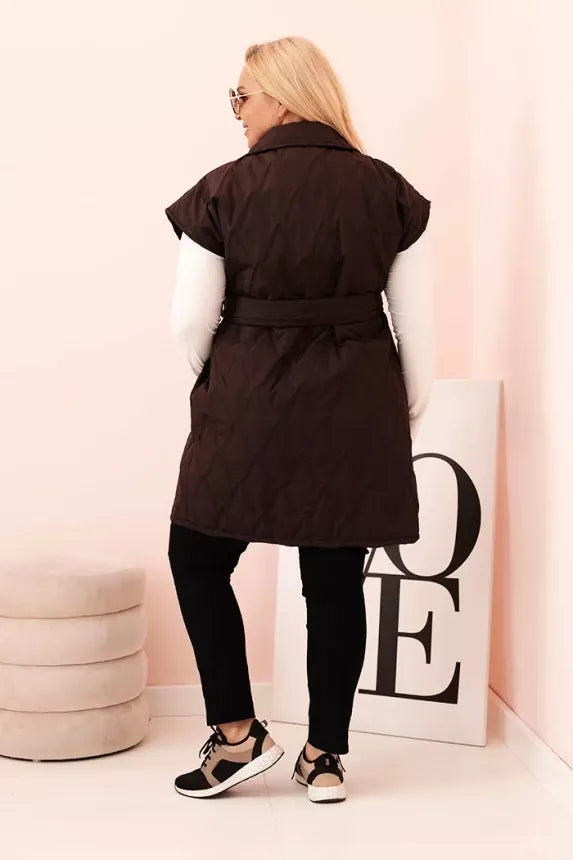 Women's dark brown vest Dalic 