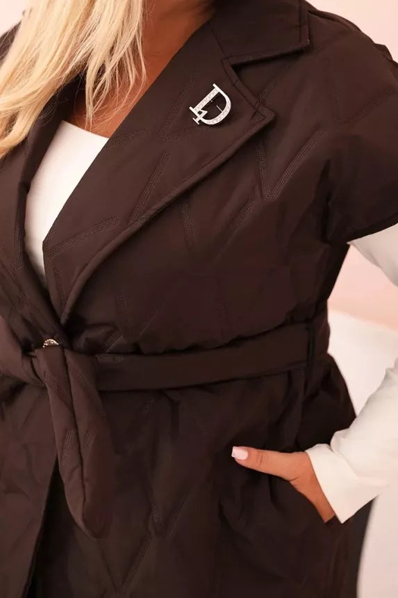 Women's dark brown vest Dalic 