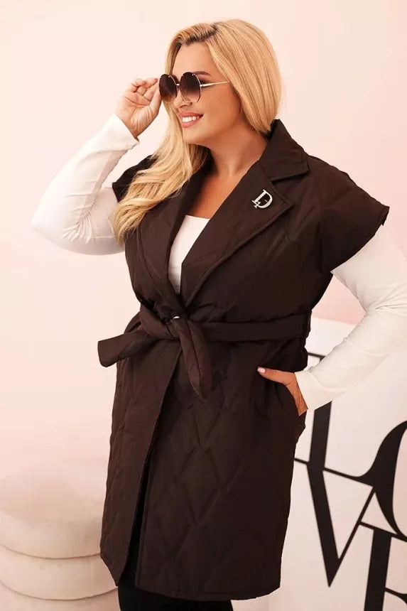 Women's dark brown vest Dalic 