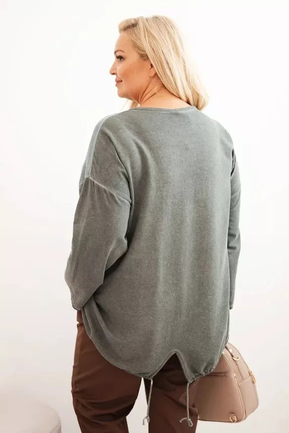 Women's khaki sweater Love 