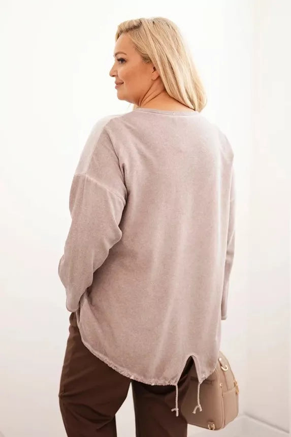 Women's gray sweater Love 