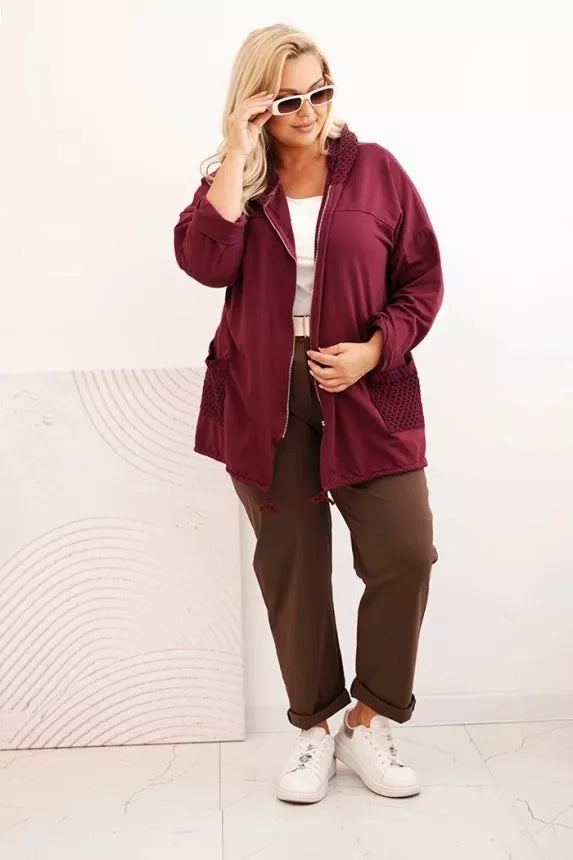 Women's burgundy hoodie Alba 