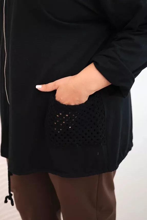 Women's black hoodie Alba