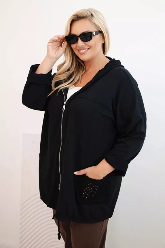 Women's black hoodie Alba