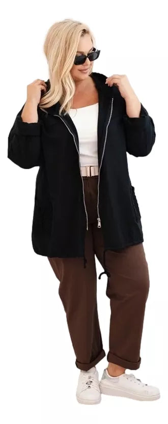 Women's black hoodie Alba