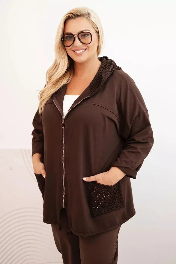 Women's brown hoodie Alba
