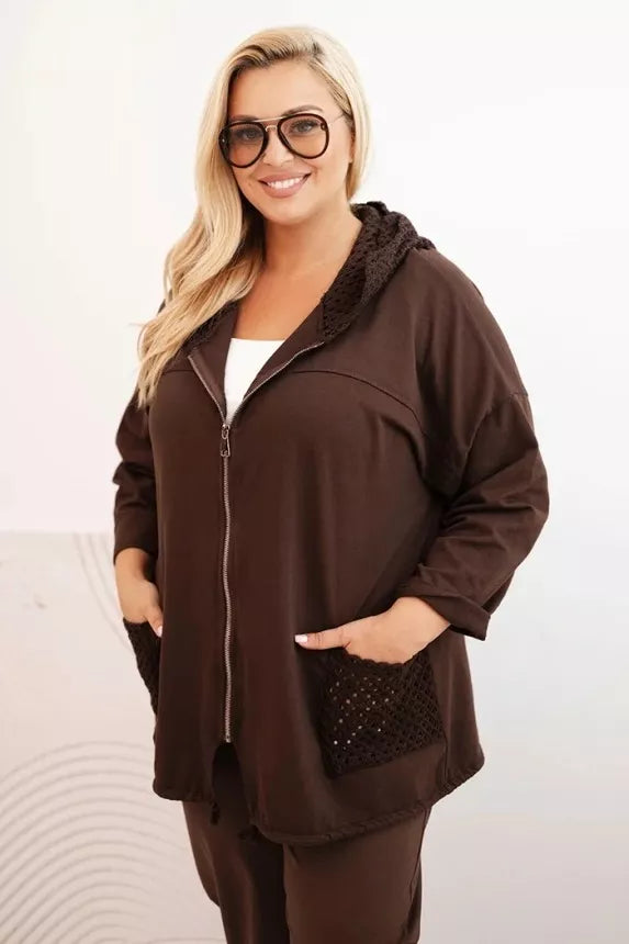 Women's brown hoodie Alba