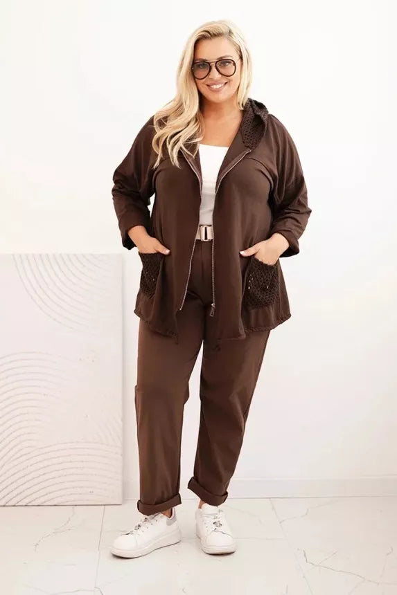 Women's brown hoodie Alba