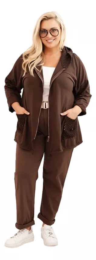 Women's brown hoodie Alba