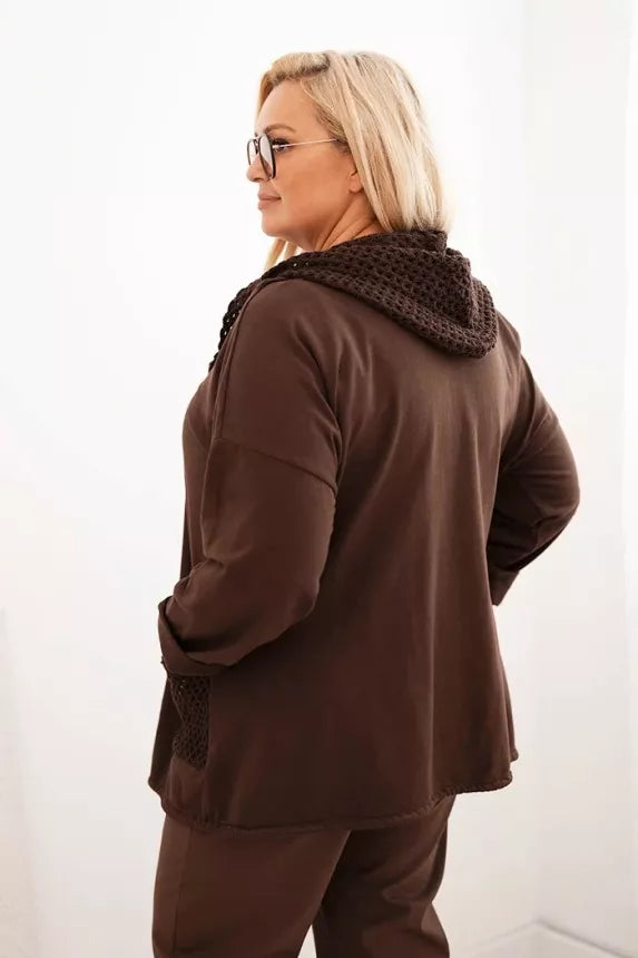 Women's brown hoodie Alba