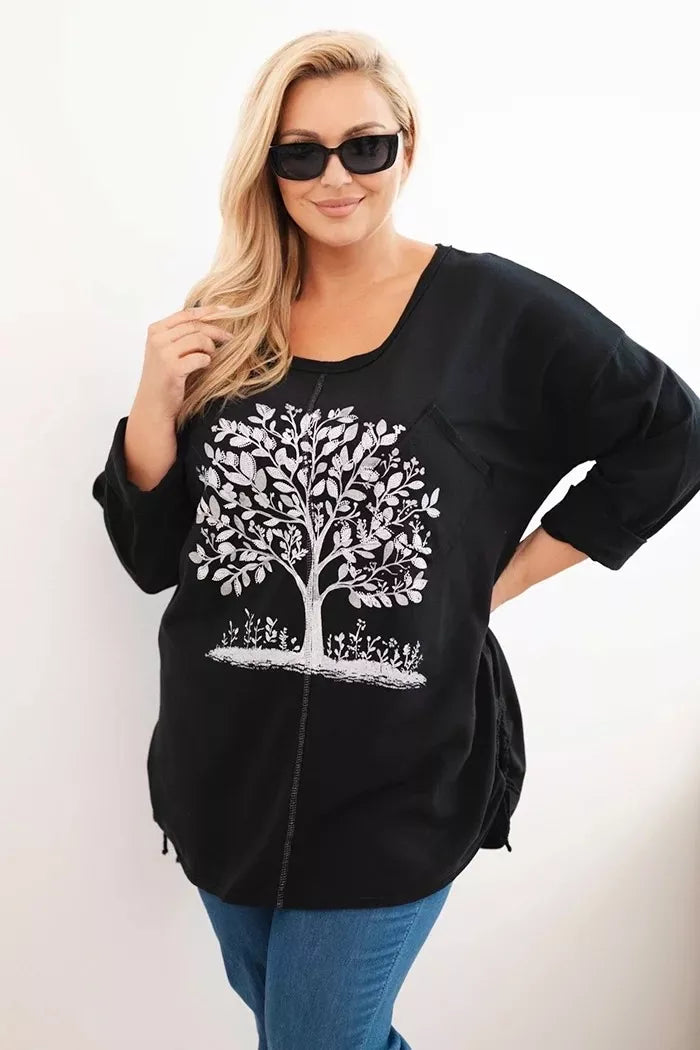 Women's black sweater Medy 