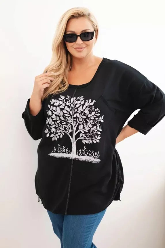 Women's black sweater Medy 