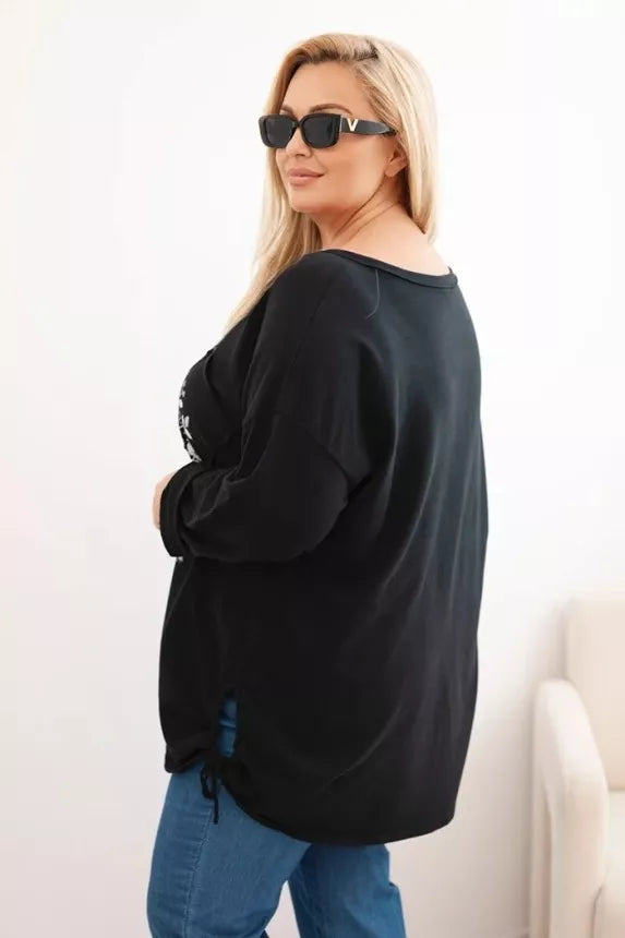 Women's black sweater Medy 