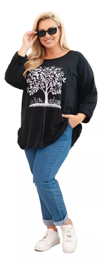 Women's black sweater Medy 