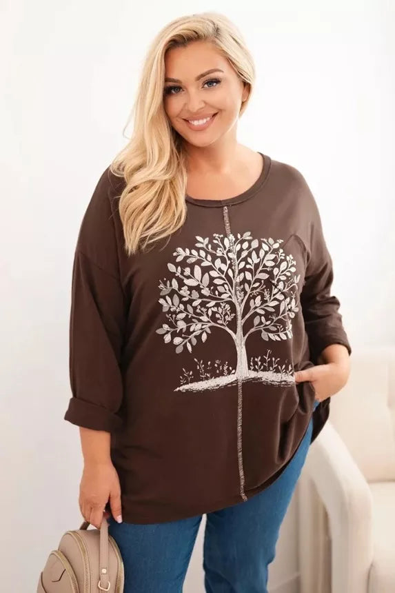 Women's brown sweater Medy 