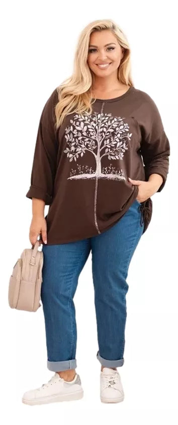 Women's brown sweater Medy 