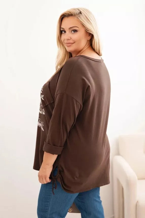 Women's brown sweater Medy 