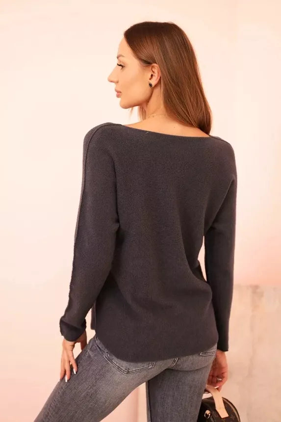 Women's dark gray sweater Remo
