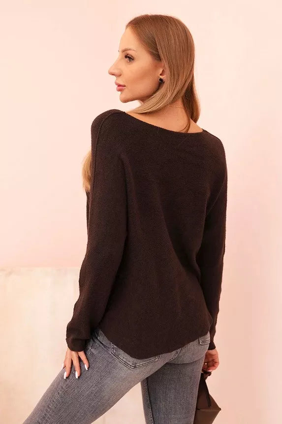 Women's dark brown sweater Remo